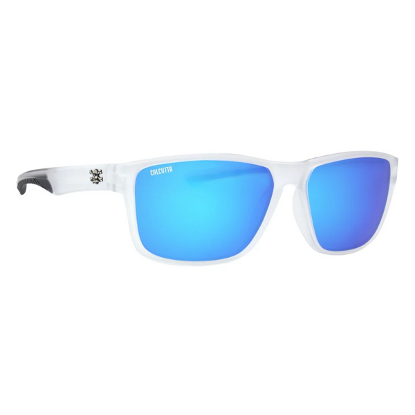 Calcutta Core Crystal Smoke Frames - Blue Mirror Lens - Polarized Sunglasses