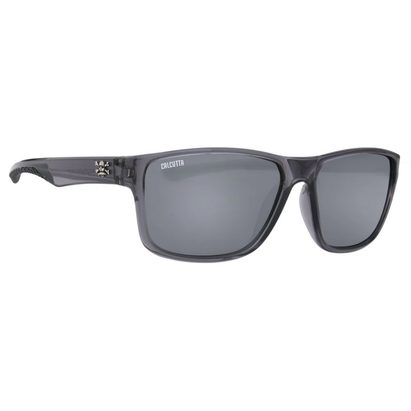 Calcutta Core Crystal Black Frames - White Mirror Lens - Polarized Sunglasses