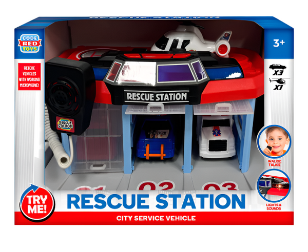 Code Red Toys Rescue Station City Service Vehicle Toy