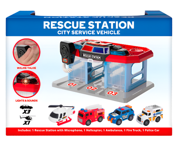 Code Red Toys Rescue Station City Service Vehicle Toy