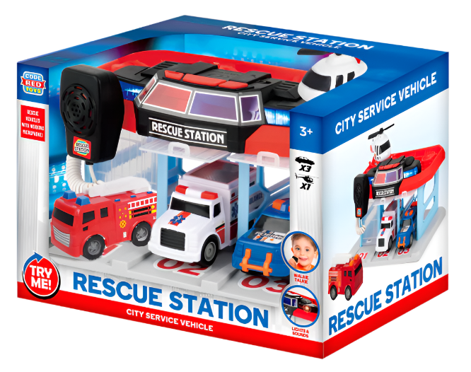 Code Red Toys Rescue Station City Service Vehicle Toy