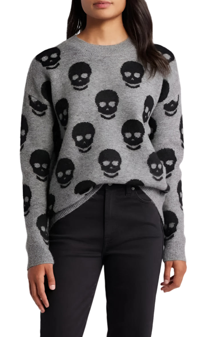 Bobeau Skull Jacquard Sweater