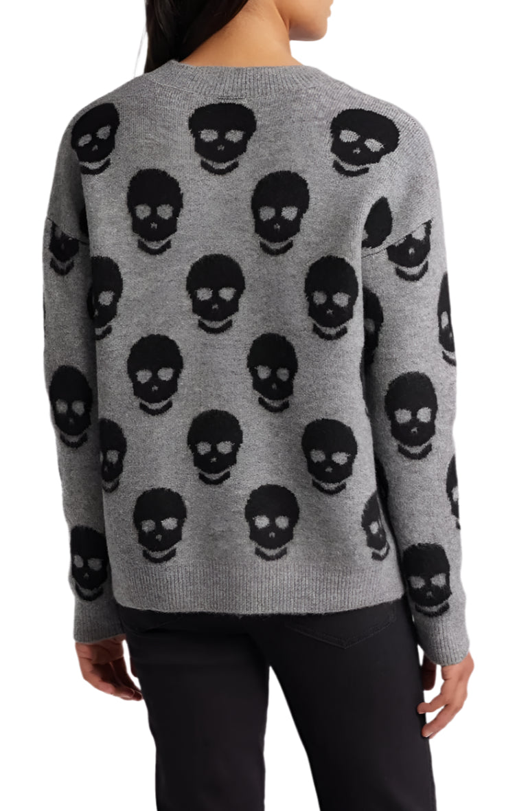 Bobeau Skull Jacquard Sweater
