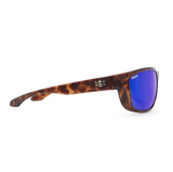 Calcutta Cross Tortoise Frames - Blue Mirror Lens - Polarized Sunglasses