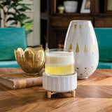 Candle Warmers Etc. Ceramic & Wood 2-In-1 Classic Fragrance Warmer