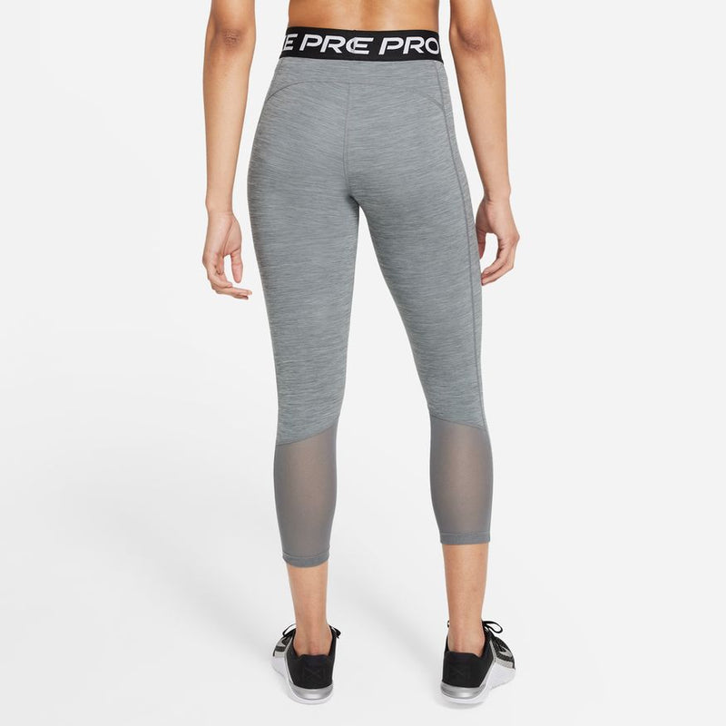 Nike Womens Pro 365 Mid-Rise Cropped Mesh Panel Leggings