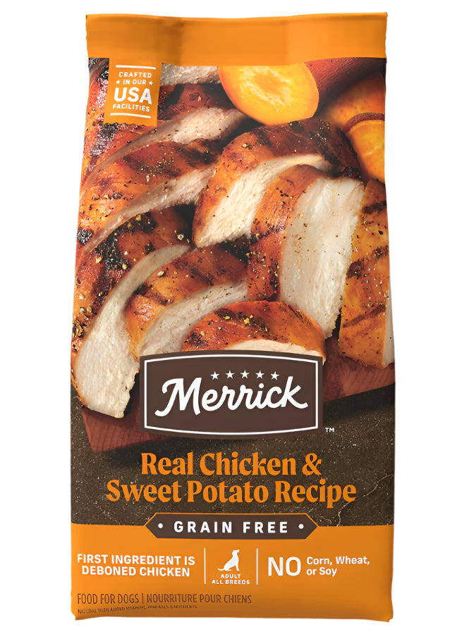 Merrick Grain Free Real Chicken & Sweet Potato Recipe Dry Dog Food - 22lbs.