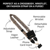 Save The Girls Clip & Go Strap w/Zippered Pouch Lanyard
