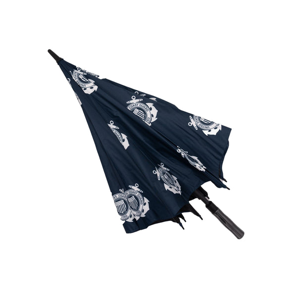 Just Mystic USCG Logo Golf Umbrella - Navy/White