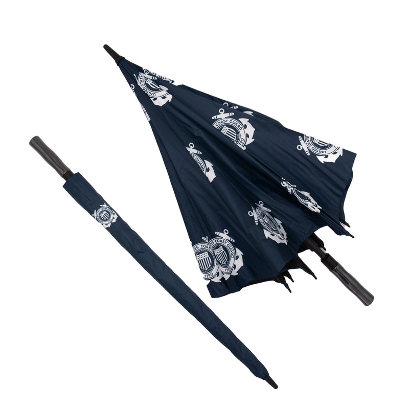 Just Mystic USCG Logo Golf Umbrella - Navy/White