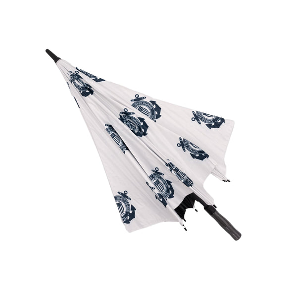 Just Mystic USCG Logo Golf Umbrella - White/Navy