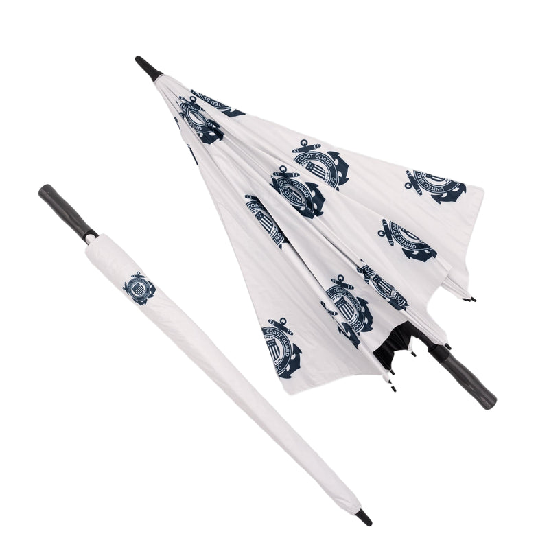 Just Mystic USCG Logo Golf Umbrella - White/Navy