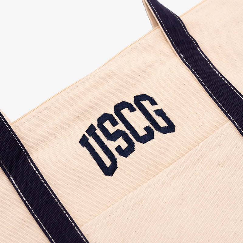 Just Mystic USCG Arch Embroidered Boat Tote Off - White/Navy