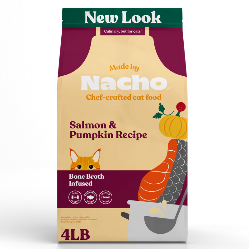 Made By Nacho Bone Broth Infused Kibble Sustainably Caught Salmon & Pumpkin Recipe - 4 lb.
