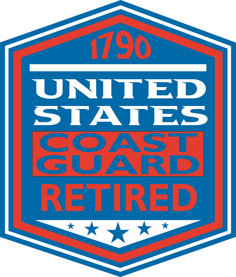 United States Coast Guard Retired 1790 Hexagon Sticker