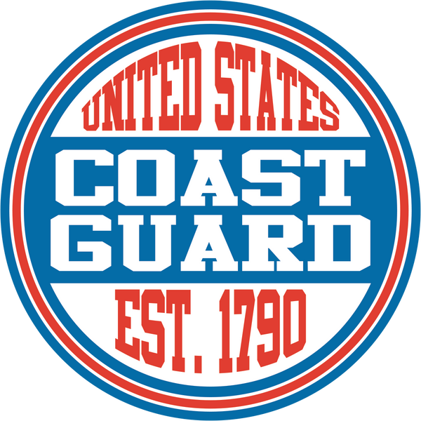 United States Coast Guard Est. 1790 Round Sticker