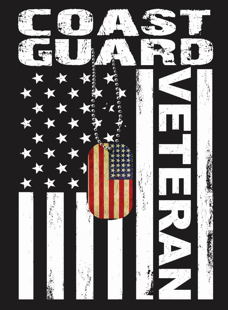 Coast Guard Veteran Flag Sticker