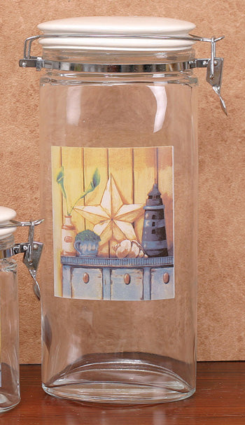 Transpac Large Beach Theme Storage Canister