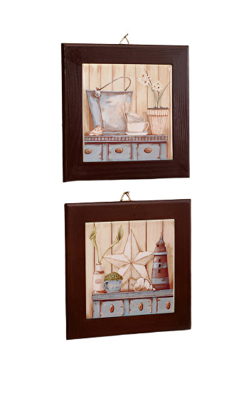 Transpac Wood & Tile Wall Decor
