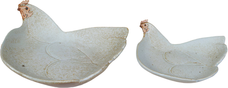 Transpac Ceramic Chicken Plate - Set of 2