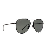 DIFF Charitable Eyewear Black Dash Matte Aviator - Polarized Sunglasses