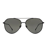 DIFF Charitable Eyewear Black Dash Matte Aviator - Polarized Sunglasses