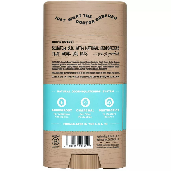 Dr. Squatch Coconut Castaway Deodorant - 2.65 oz.