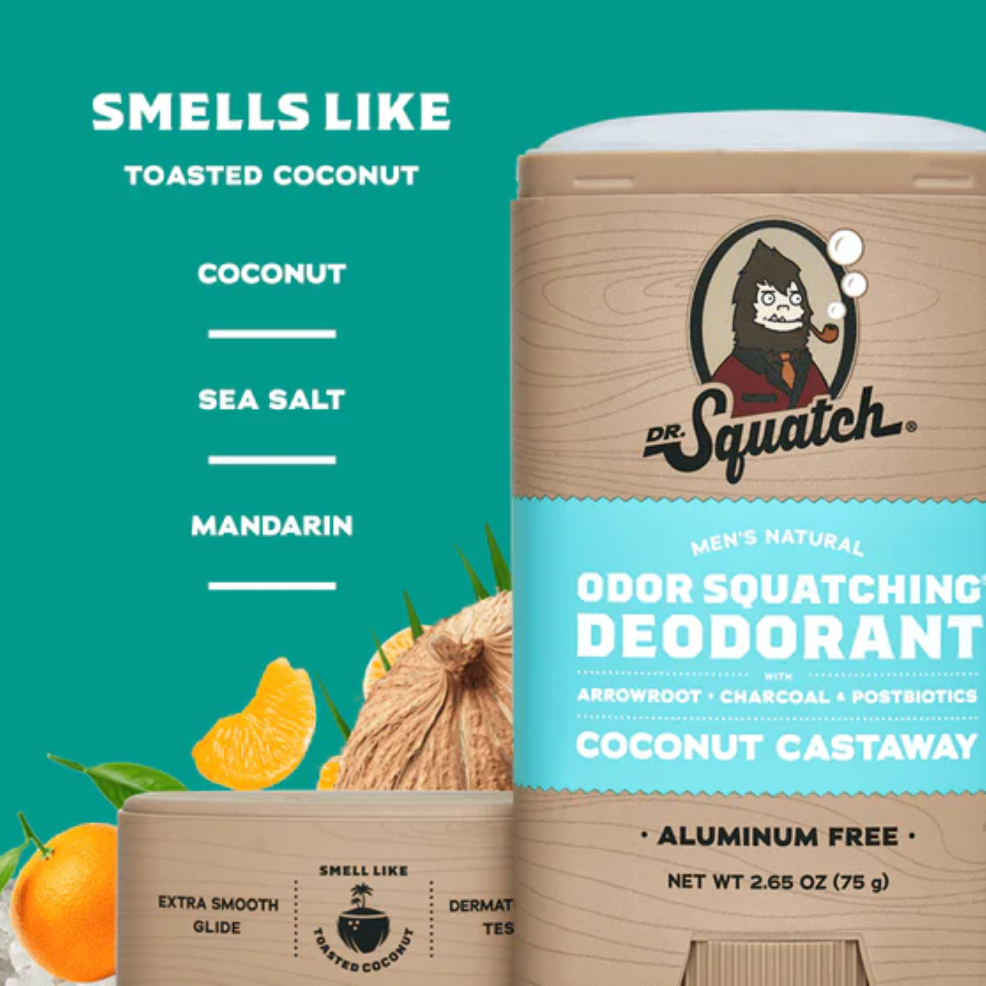 Dr. Squatch Coconut Castaway Deodorant - 2.65 oz.
