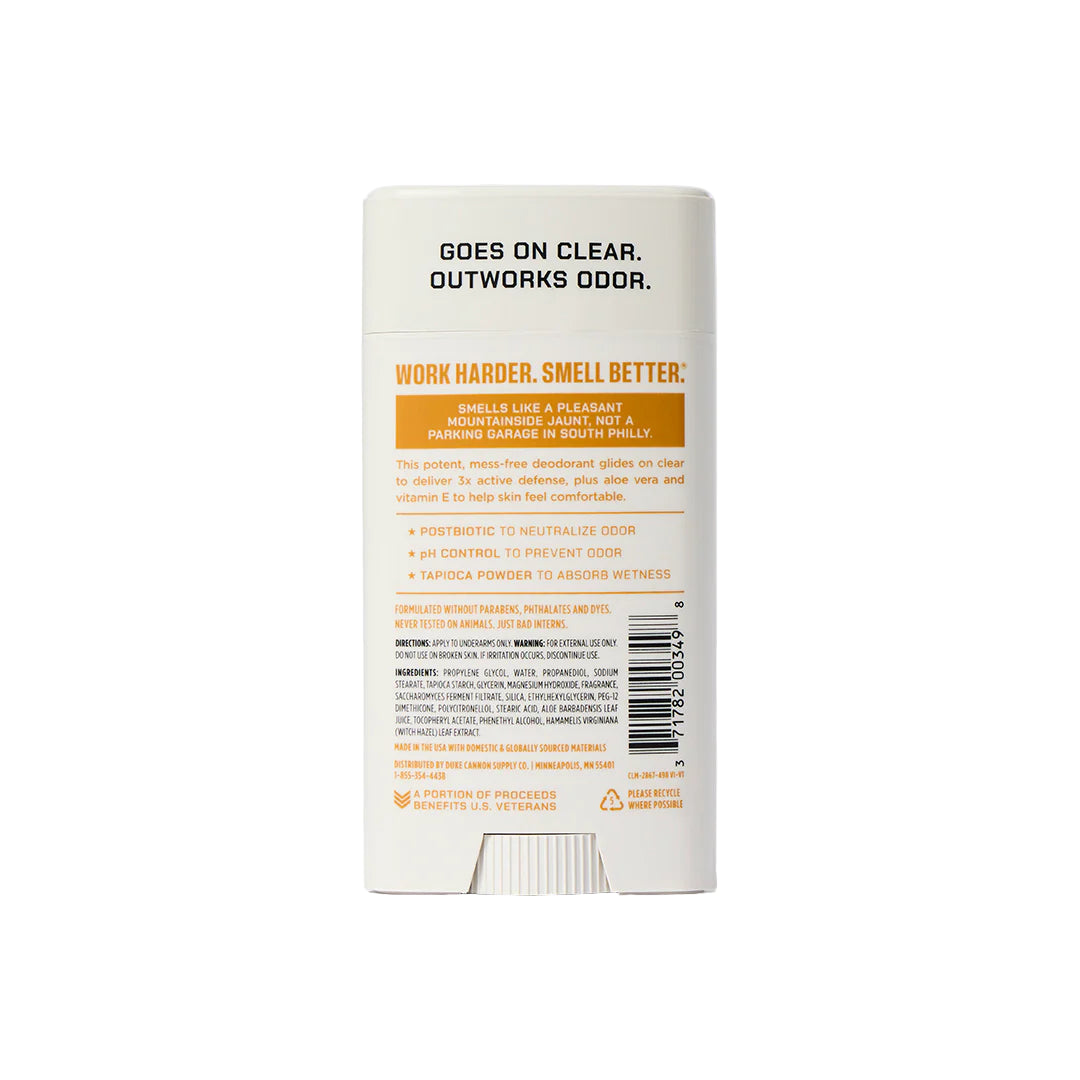 Duke Cannon Supply Co. Air Defense Active Deodorant Aluminum Free - Sawtooth