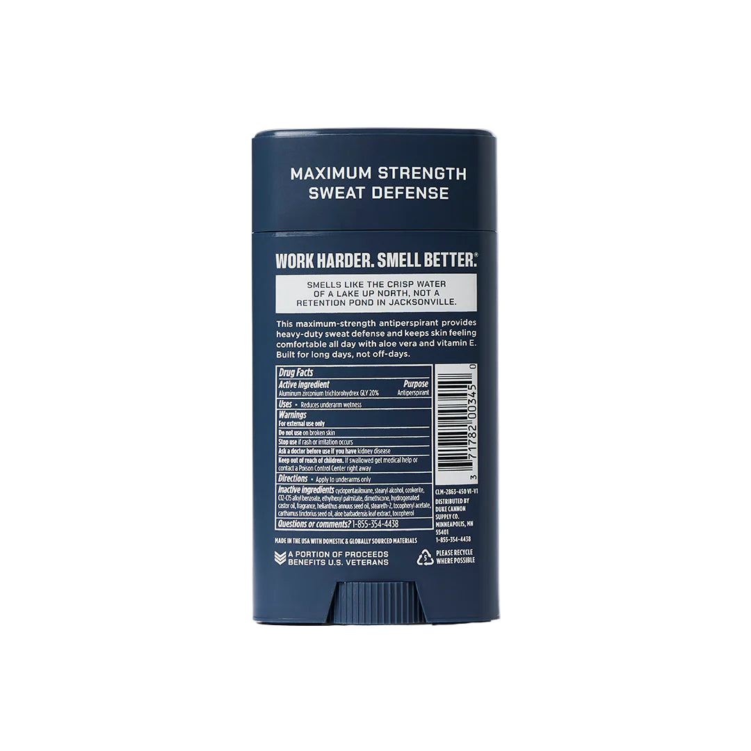 Duke Cannon Supply Co. Trench Warfare Antiperspirant Deodorant - Midnight Swim