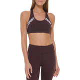 DKNY Womens Reflective Logo Low Impact Sports Bra