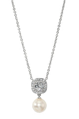 Nadri Under The Sea Cushion Halo Pearl Necklace