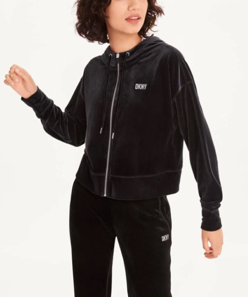 DKNY Womens Platinum Velour Hoodie – ShopCGX