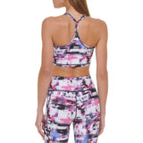 DKNY Womens Blurred Lights Racerback Sports Bra
