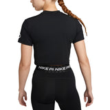 Nike Womens Pro Dri-FIT Short Sleeve Cropped Graphic Training Top
