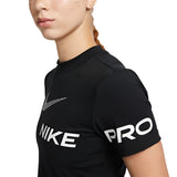 Nike Womens Pro Dri-FIT Short Sleeve Cropped Graphic Training Top