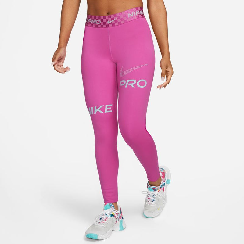 Nike Womens Pro Mid-Rise Graphic Training Leggings – ShopCGX