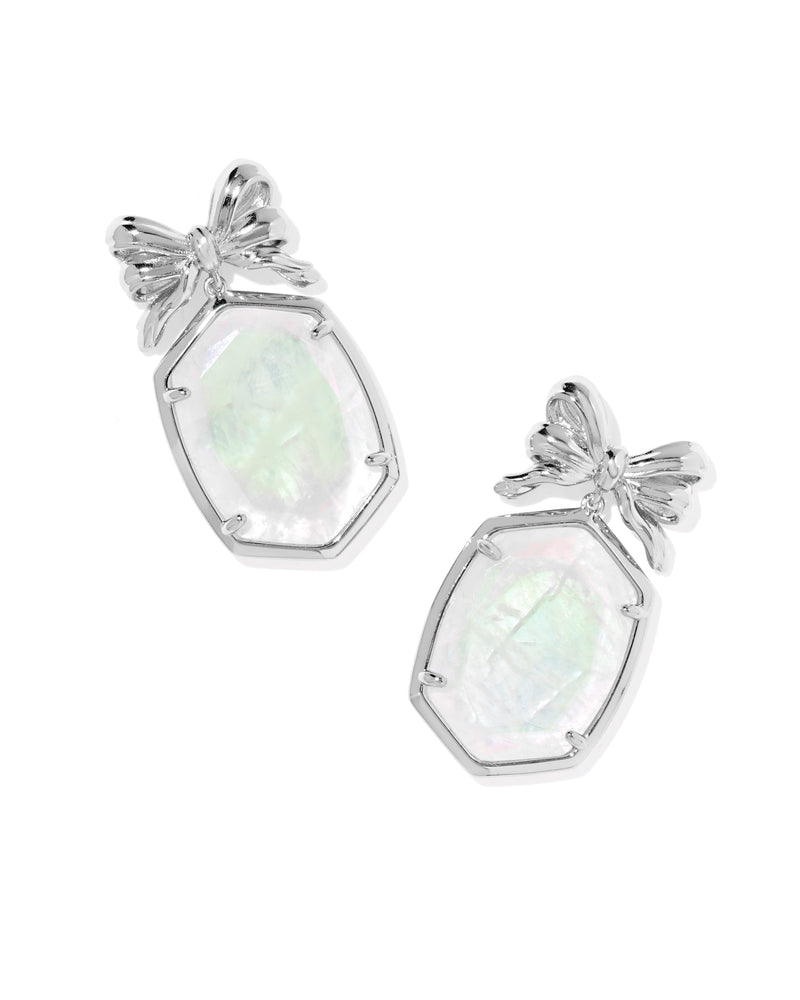 Kendra Scott Daphne Bow Silver Drop Earrings