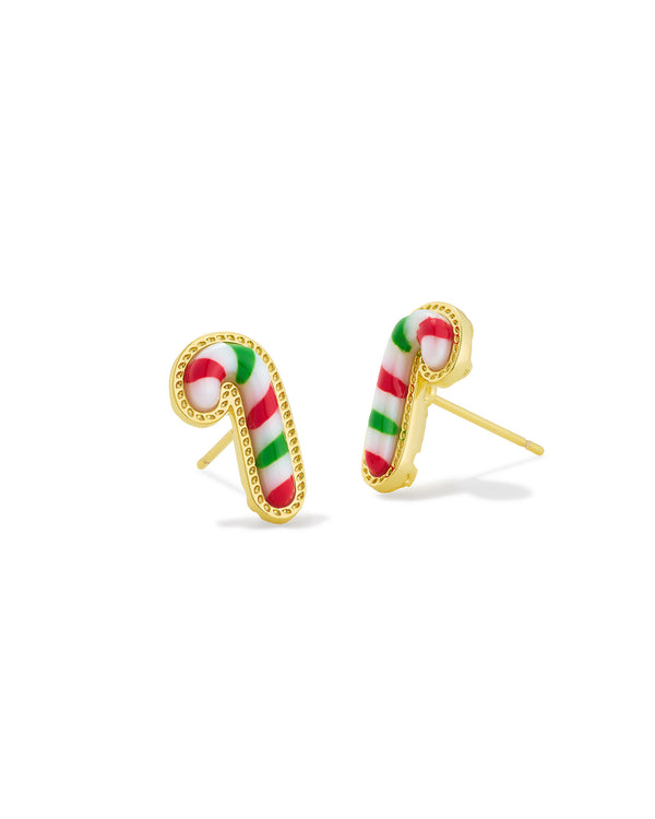 Kendra Scott Candy Cane Gold Stud Earrings