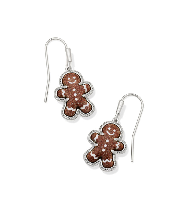 Kendra Scott Gingerbread Silver Drop Earrings