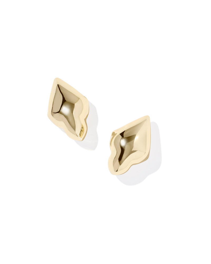 Kendra Scott Adeline Gold Metal Stud Earrings