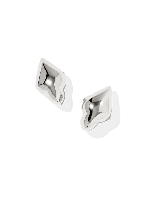 Kendra Scott Adeline Silver Metal Stud Earrings