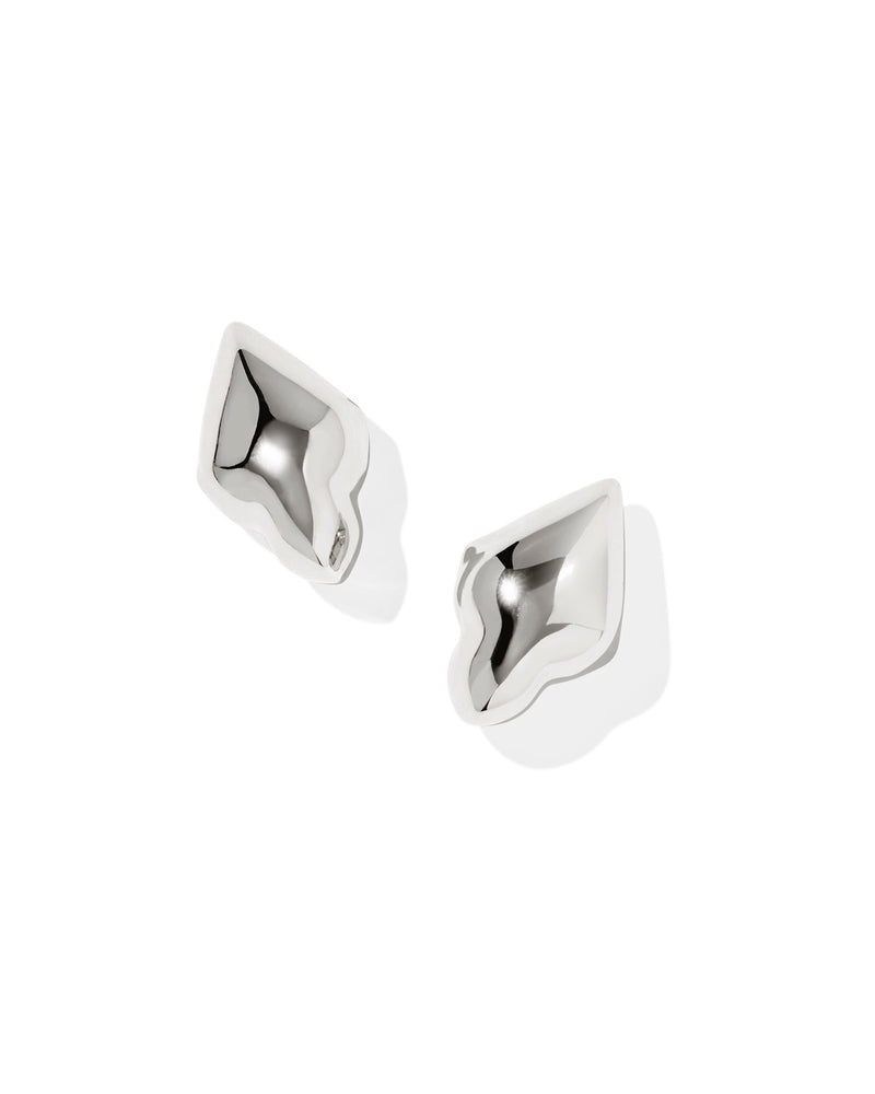 Kendra Scott Adeline Silver Metal Stud Earrings
