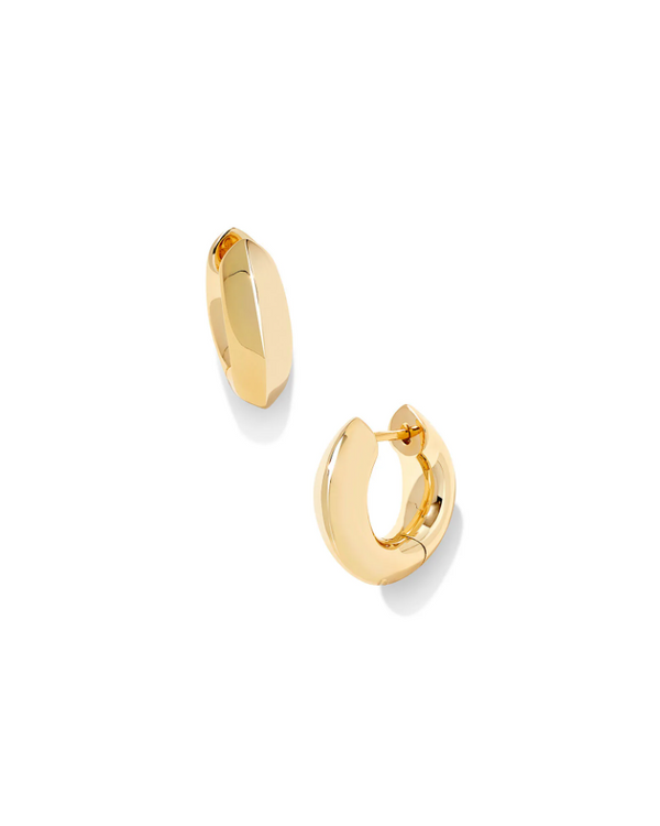 Kendra Scott Mikki Metal Huggie Earrings - Gold