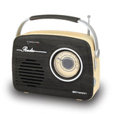 Emerson Portable Retro Radio with Built-In Rechargeable Battery