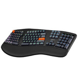 Adesso EasyTouch 1500 Wireless/Bluetooth/USB Multi OS 2X Large Print Illuminated Ergonomic Mechanical Keyboard