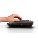 Adesso EasyTouch 1500 Wireless/Bluetooth/USB Multi OS 2X Large Print Illuminated Ergonomic Mechanical Keyboard
