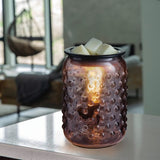 Candle Warmers Etc. Smokey Hobnail Vintage Bulb Illumination Fragrance Warmer