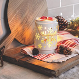 Candle Warmers Etc. Deluxe Snowflake Vintage Illumination Fragrance Warmer