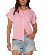 Velvet Heart Womens Edison Short Cuffed Sleeve Button-Up Shirt